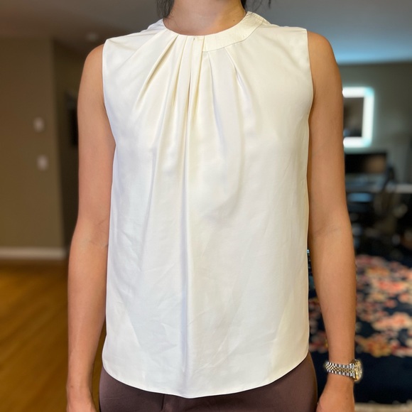 Genuine Giorgio Armani runway couture 100% silk reversible white top - Picture 2 of 15